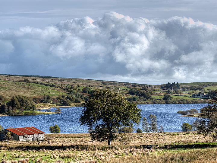 View of Muirhead Reservoir, Ayrshire, Scotland