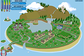 Scottish Water Island Game - Start Screen