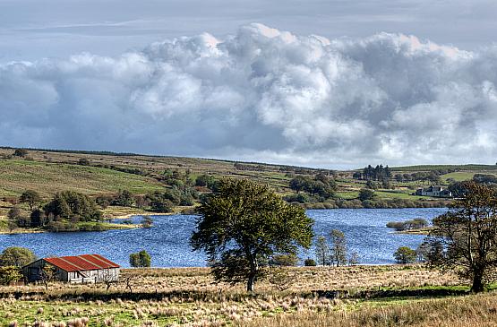 View of Muirhead Reservoir, Ayrshire, Scotland