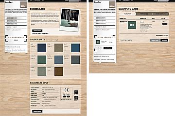 Interfacefloor series 1 detail & cart pages